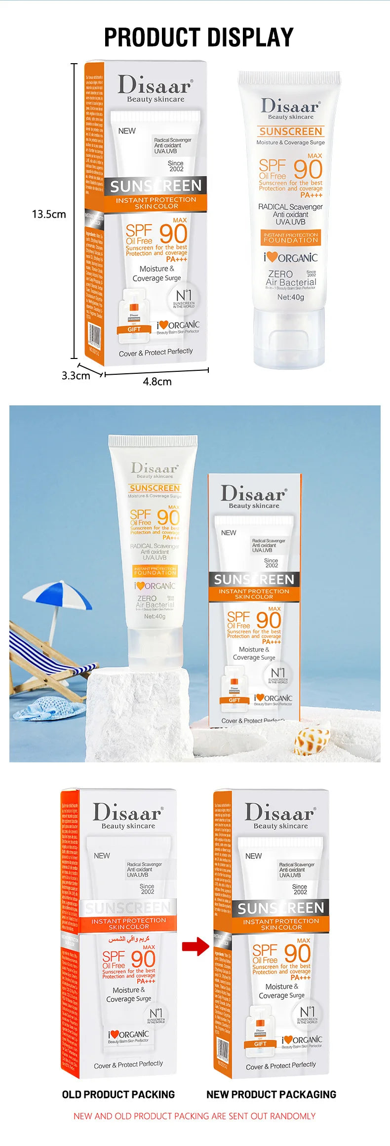 SPF 90+ Sunscreen Cream – Face & Body