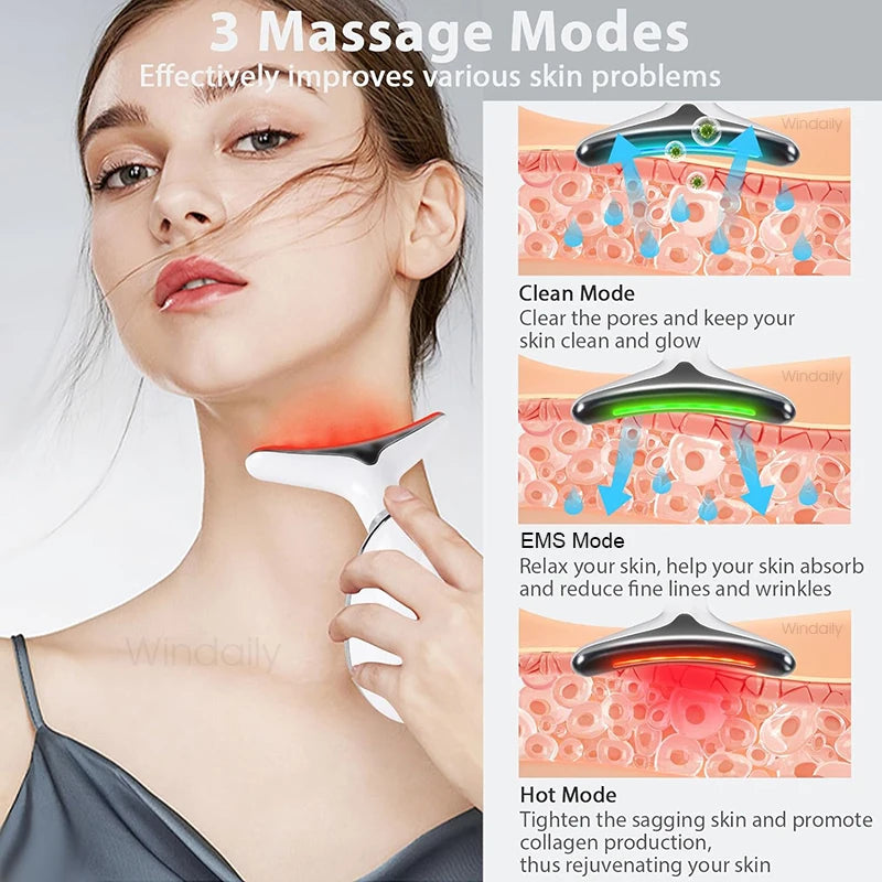 7-Color LED Face & Neck Sculpting Massager