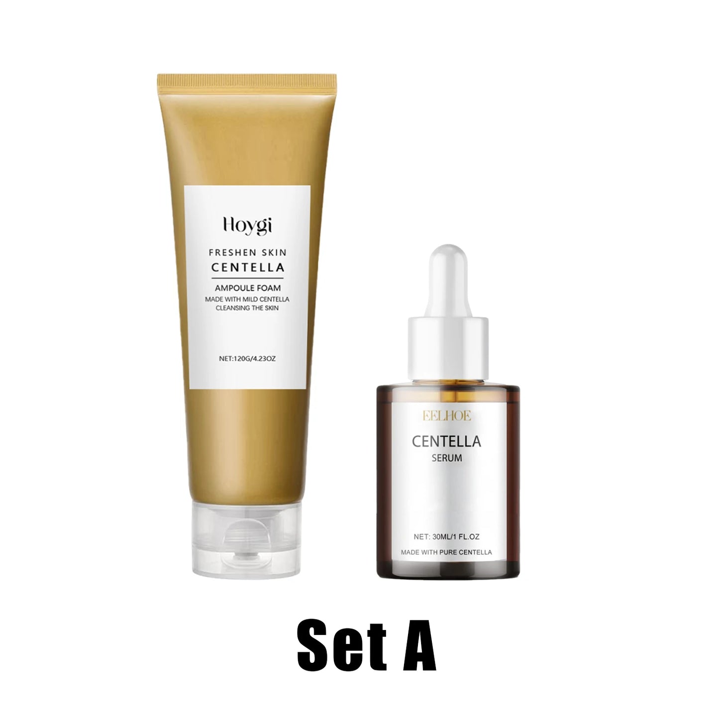 Centella Facial Care Set (Cleanser, Oil & Serum)