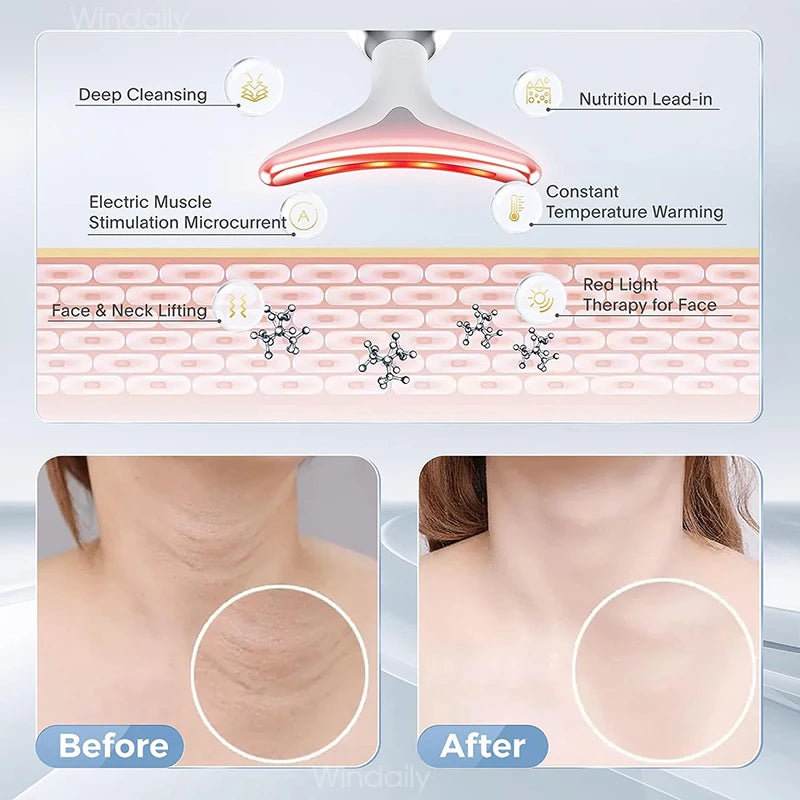 7-Color LED Face & Neck Sculpting Massager