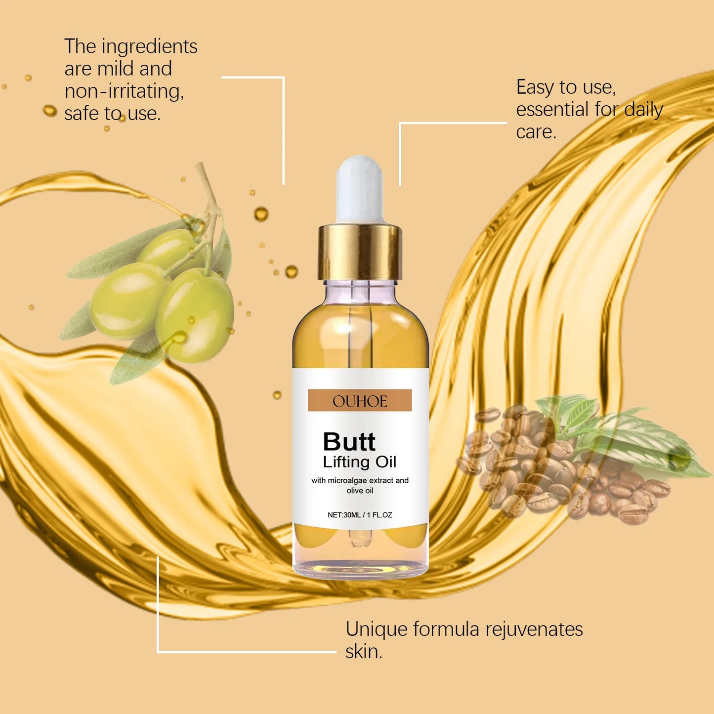 Butt Enhancement Oil – Firming & Nourishing