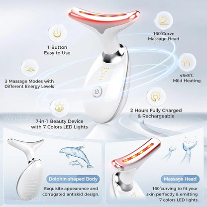 7-Color LED Face & Neck Sculpting Massager