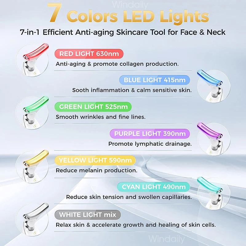 7-Color LED Face & Neck Sculpting Massager