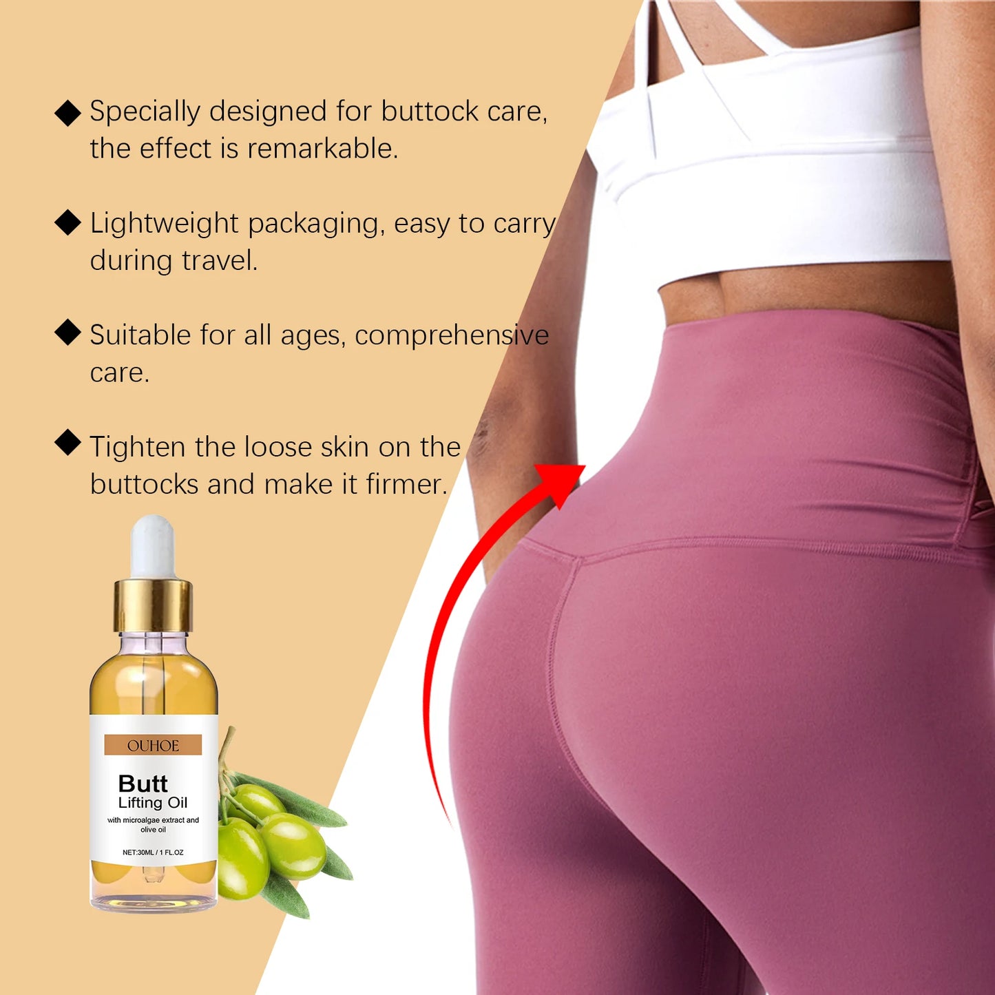 Butt Enhancement Oil – Firming & Nourishing