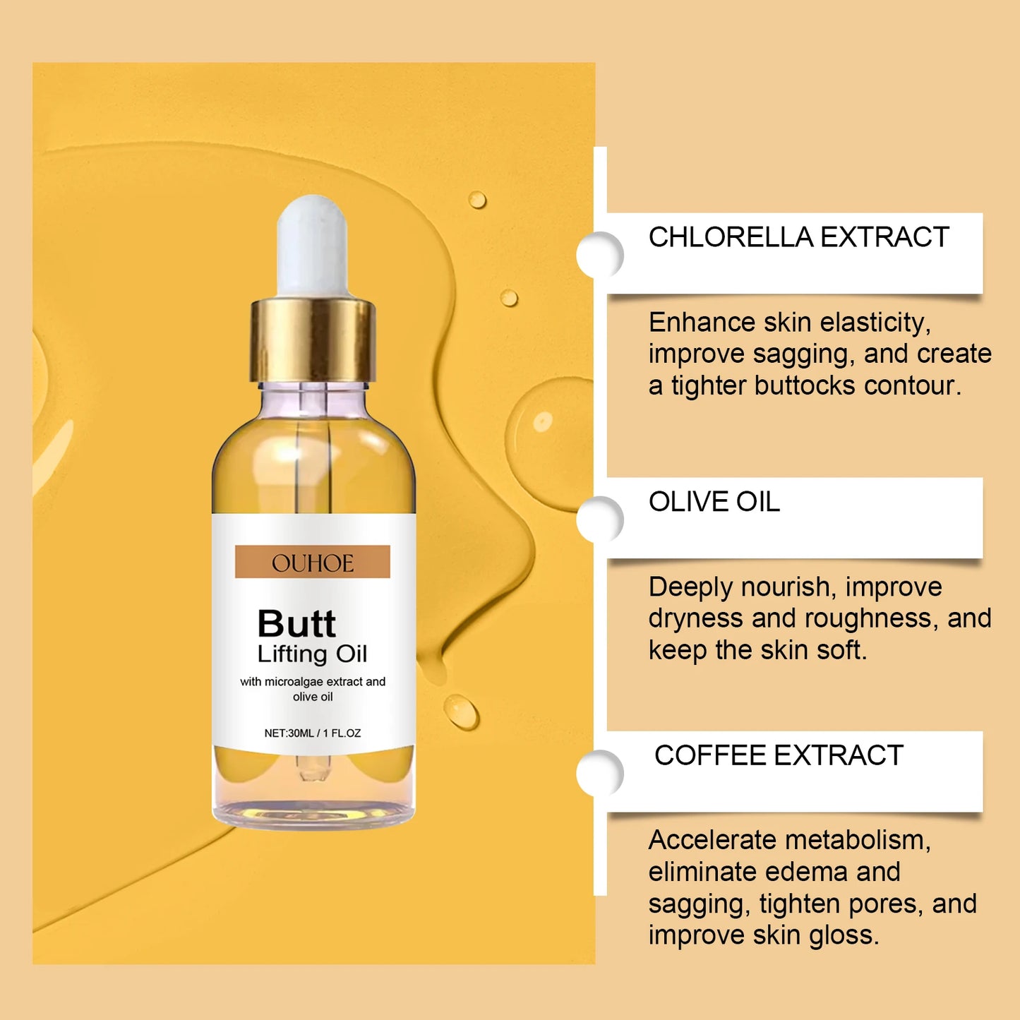 Butt Enhancement Oil – Firming & Nourishing