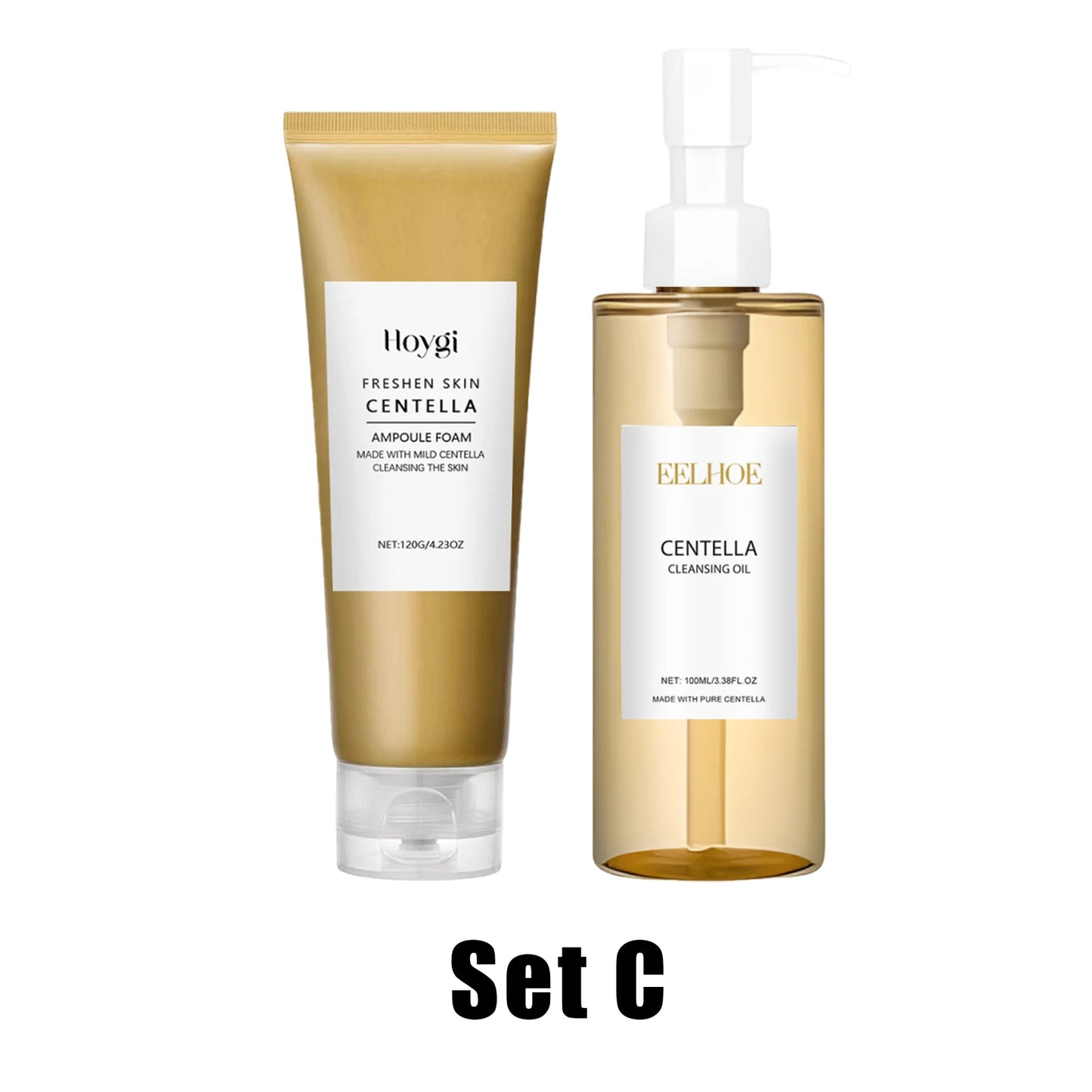 Centella Facial Care Set (Cleanser, Oil & Serum)