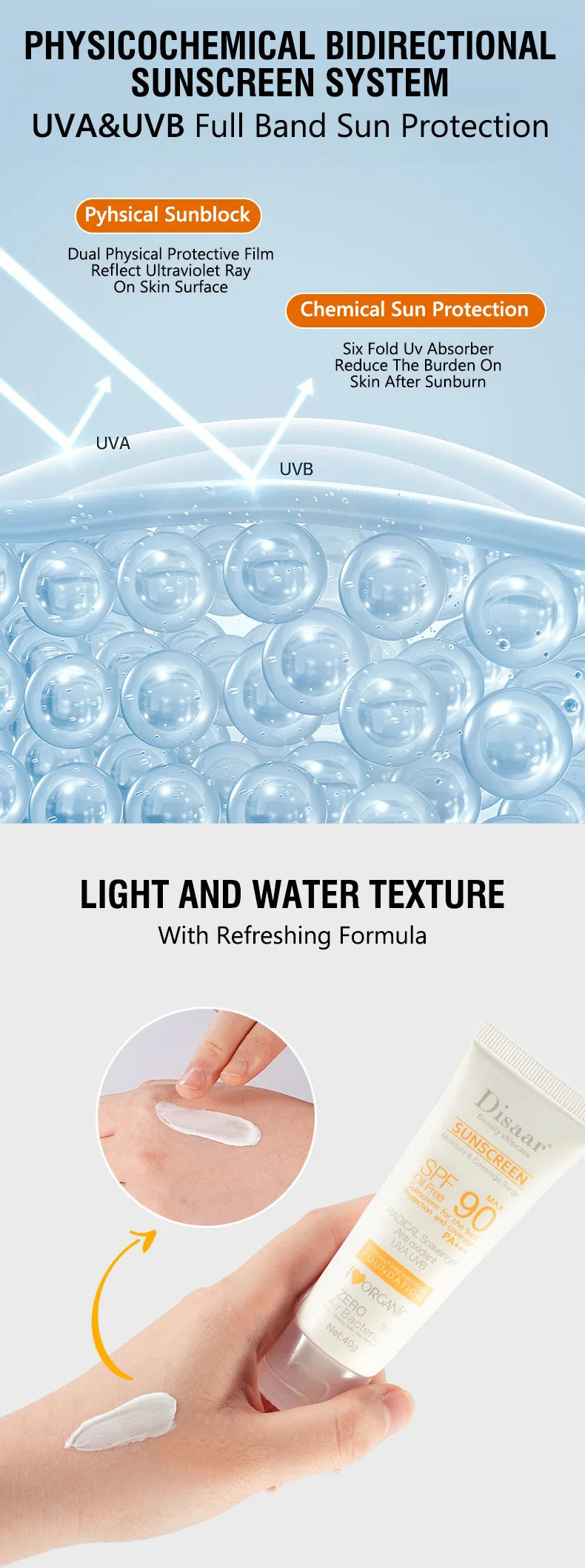 SPF 90+ Sunscreen Cream – Face & Body