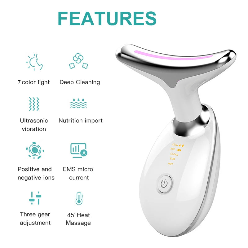 7-Color LED Face & Neck Sculpting Massager
