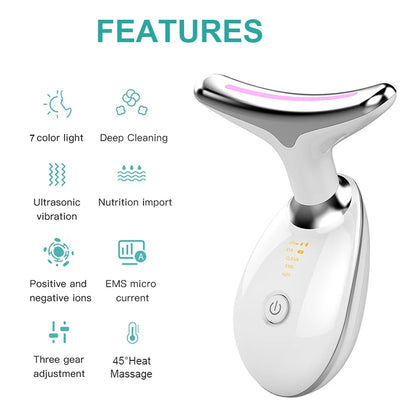 7-Color LED Face & Neck Sculpting Massager